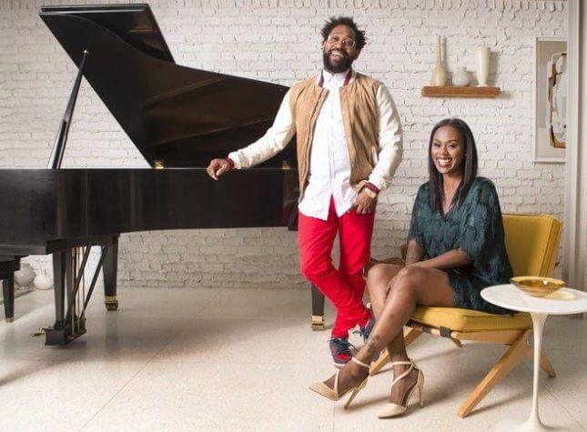 Kortni Morton with her husband, PJ Morton.